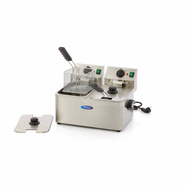 Gastro Fritteuse - 2 x 4 l - 2 Körbe - Bis zu 2 kg Pommes Frites