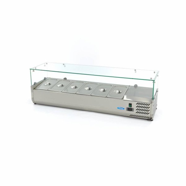Gastro Aufsatzkühlvitrine - 140 cm - Passt 6 x 1/3 GN