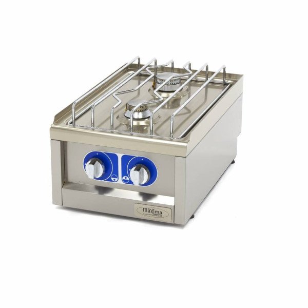 Gastro Kochfeld - 2 Brenner - Einzeleinheit - 60 cm Tief - Gas