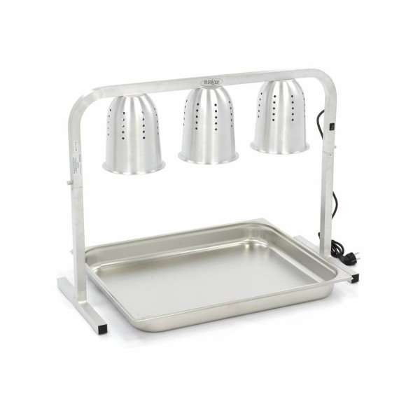 Gastro Wärmelampe - 3 Lampen - inkl. Lampen und 1 x 2/1 GN -Behälter