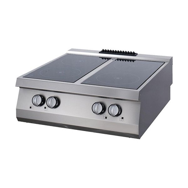 Gastro Heavy Duty Kochfeld - 4 Brenner - Infrarot - Doppeleinheit - 70 cm Tief - Elektrisch