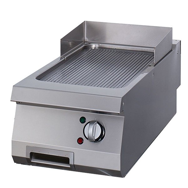 Gastro Premium Grillplatte - Gerilltes Chrom - Einzeleinheit - 90 cm Tief - Elektrisch