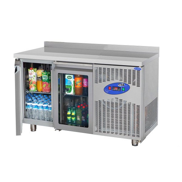 Tavolo refrigerato Premium Plus - con 2 ante e bordo rialzato