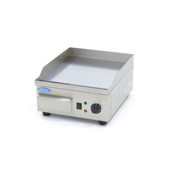 Gastro Grillplatte - Glatte Chrom - 36 cm - inkl. Tropfschale