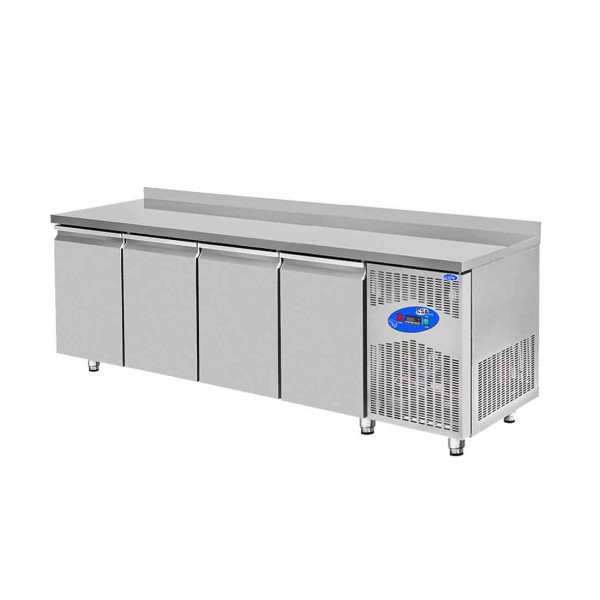 Premium refrigerated counter - with 4 doors & with upstand