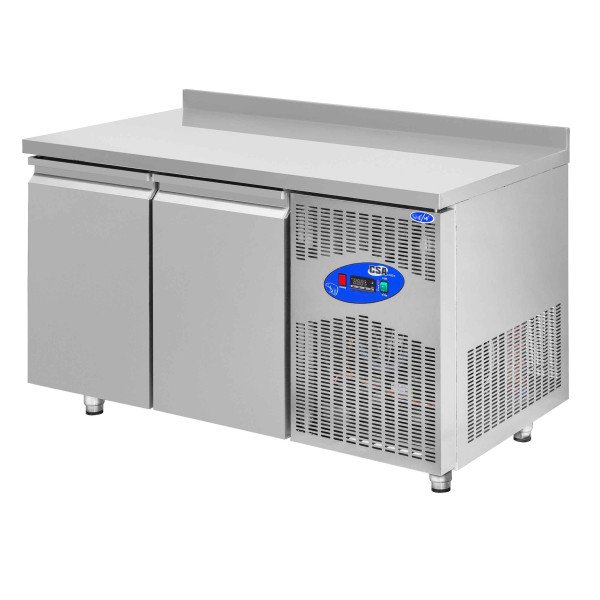 Tavolo refrigerato Premium - con 2 ante e bordo rialzato