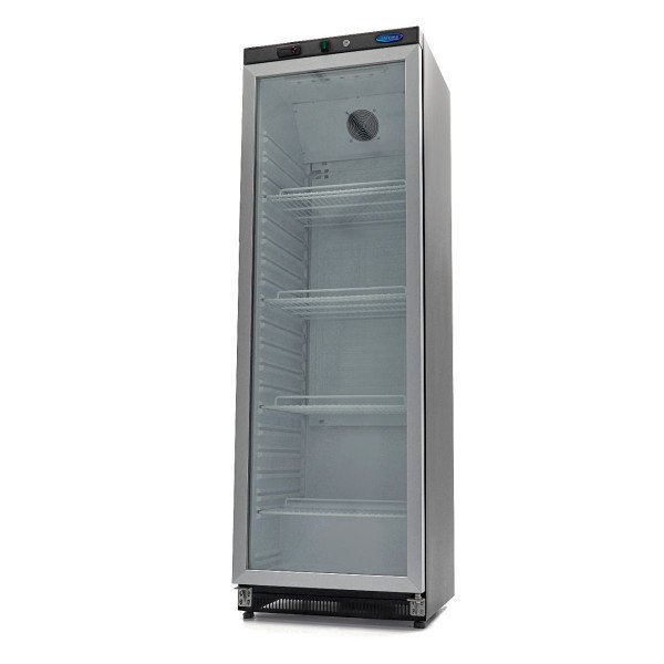 Gastro Kühlschrank - 600 l - Weiß - mit Glastür