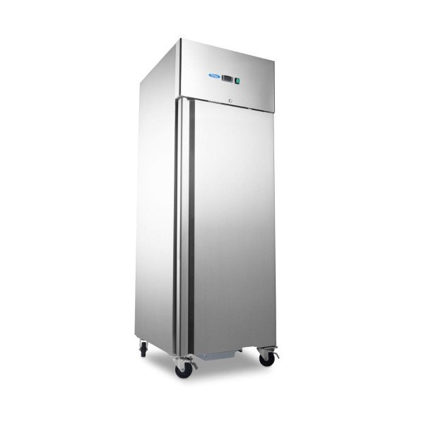 Gastro Kühlschrank - 700 l - 3 Einstellbare Regale (2/1 GN) - Rostfreier Stahl - mit Glastür
