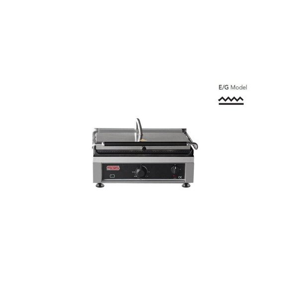 Kontaktgrill / Oben Gerillt / Unten Glatt / 2,1 kW / Tischgrill