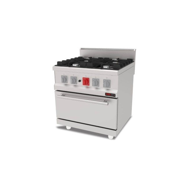 Gasherd 4 Flammen mit Gas-Backofen / Premium Serie 700