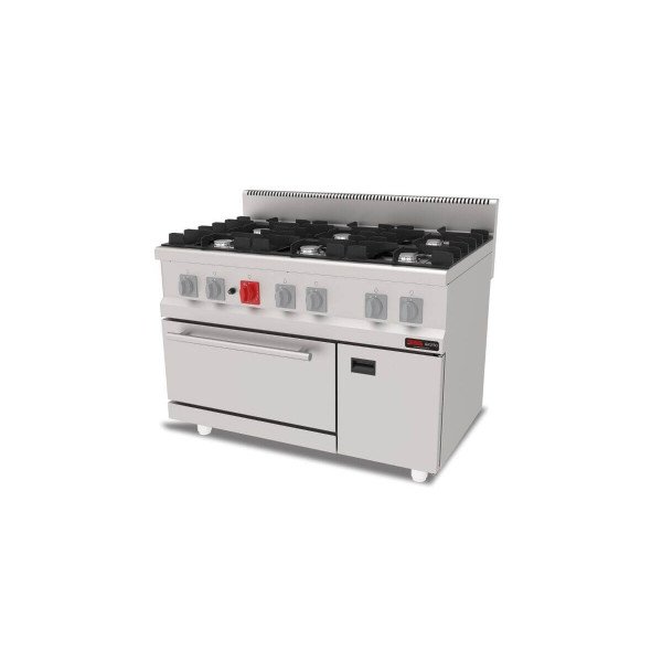 Gasherd 6 Flammen mit Gas-Backofen / Premium Serie 700