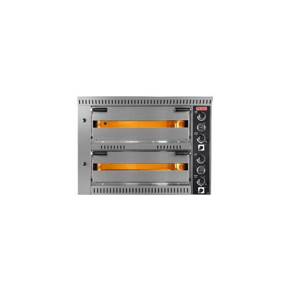 Elektro Pizzaofen mit Haube / 4+4x34 cm / Vollschamott / PO 7070 D/T