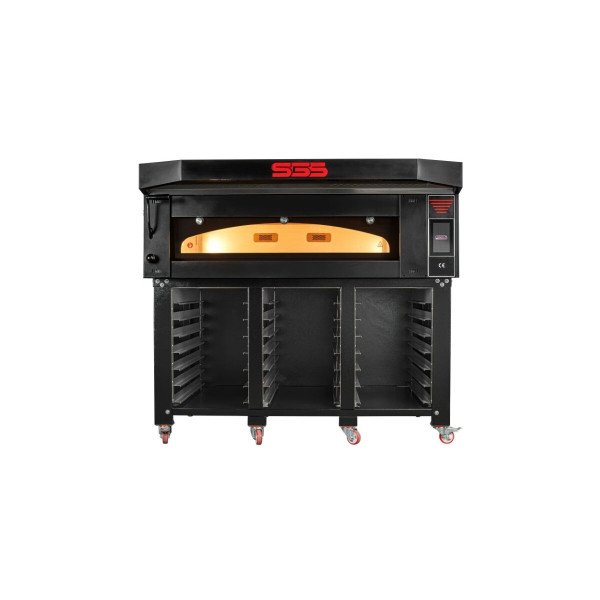 SGS Bäckerei & Konditoreiofen - 1 Backkammer mit Dampfsystem - Regal Untergestell und Haube - 12,2 kW - 400V