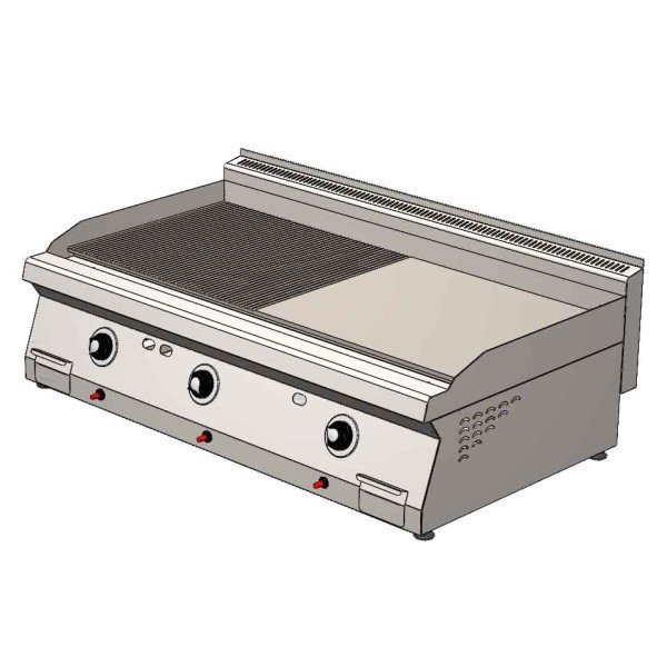 Piastra a gas premium - 21,2 kW - Liscia