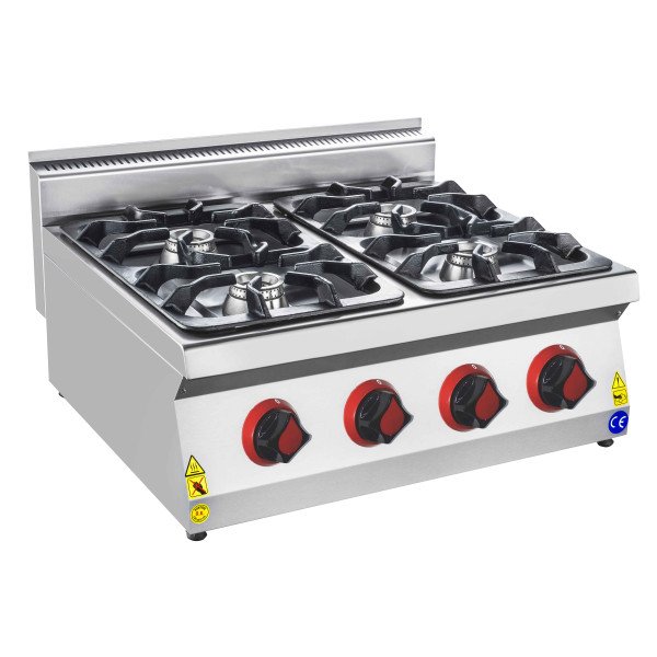 Fornello a gas premium - 28,66 kW - 4 fuochi