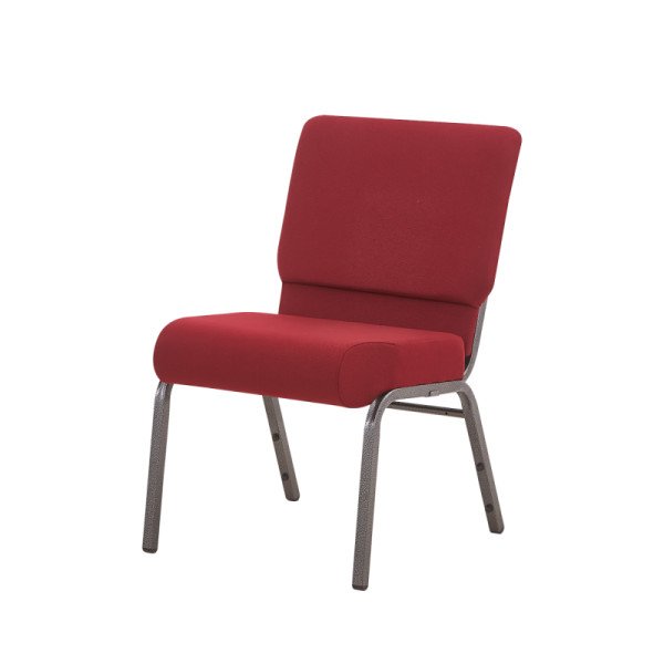 Kirchengestuhl AMBASSADOR Rot – gepolstert. stapelbar & feuerhemmend für sakrale Räume