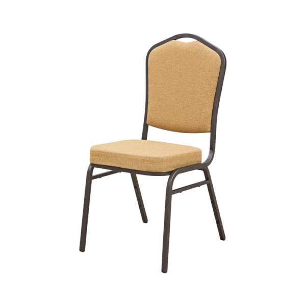 Stapelstuhl Mextra ALICANTE MODERN AM550 in honiggelb – eleganter. stapelbarer Bankettstuhl mit robustem Stahlgestell und pflege