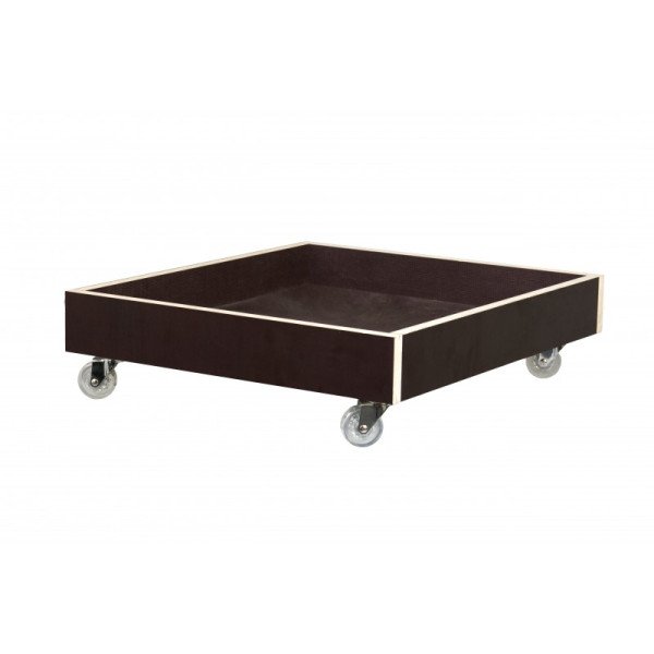 Stuhlrollwagen WK-2 – Stabiler Plattformwagen für Stapelstühle. wendig mit Sicherheitsbremsen. Maße 15x51.5x55.5 cm