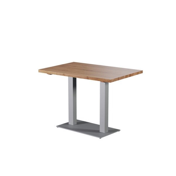 Tisch mit Eichenplatte ALFA DUO Grau – Massiver Holztisch für Cafés von Mextra