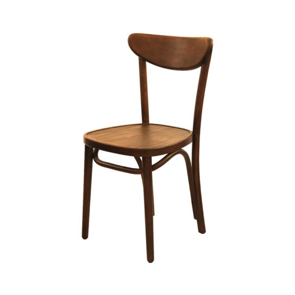 Holz Restaurantstuhl BOOMERANG Walnuss – Eleganter Bugholzstuhl für HoReCa