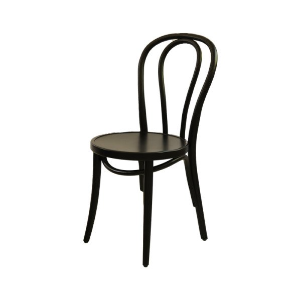 Holz Restaurantstuhl MONET 18 schwarz – zeitloser Klassiker aus FSC-Holz