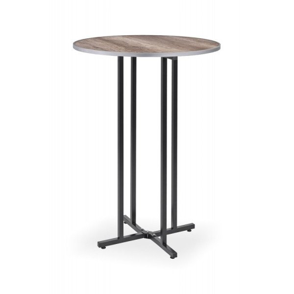 Banketttisch K–200 – Stabiler. klappbarer Cocktail Stehtisch mit melaminbeschichteter Tischplatte und Stahlrahmen