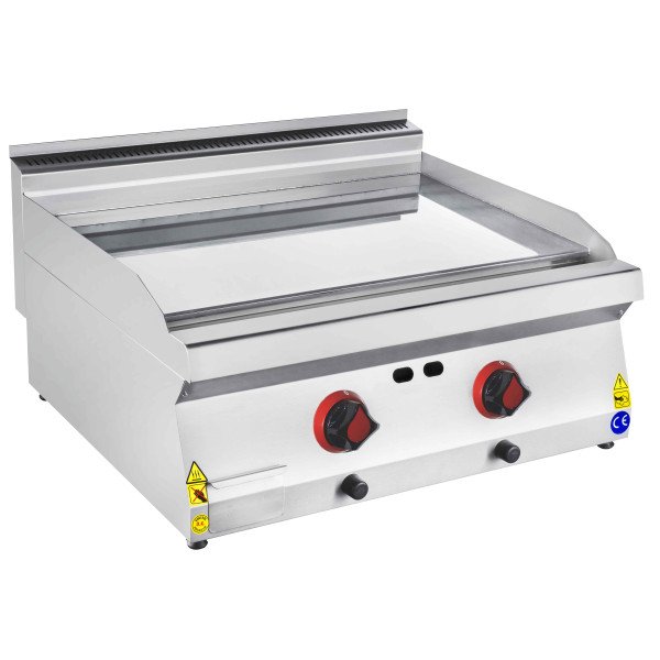 Piastra a gas premium - 14,5 kW - Liscia - Cromo duro