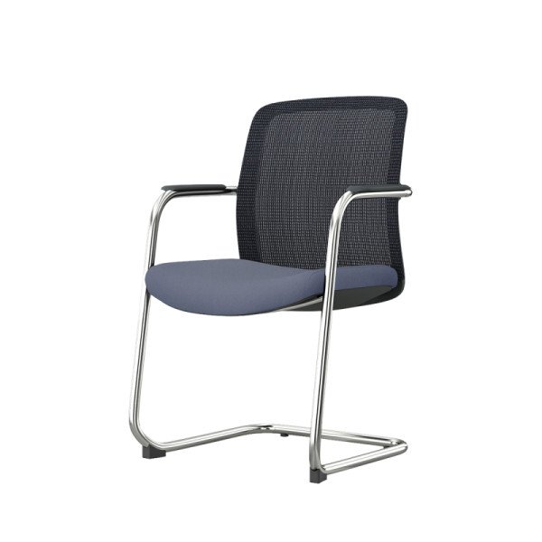 Schulungsstuhl QUADRA schwarz-grau – Komfort & Design für Büro und Konferenzräume