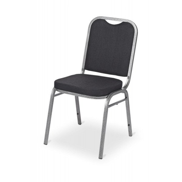 Stapelstühle PARTY – Bequeme Bankettstühle mit silbergrauem Rahmen. stapelbar bis 19 Stück