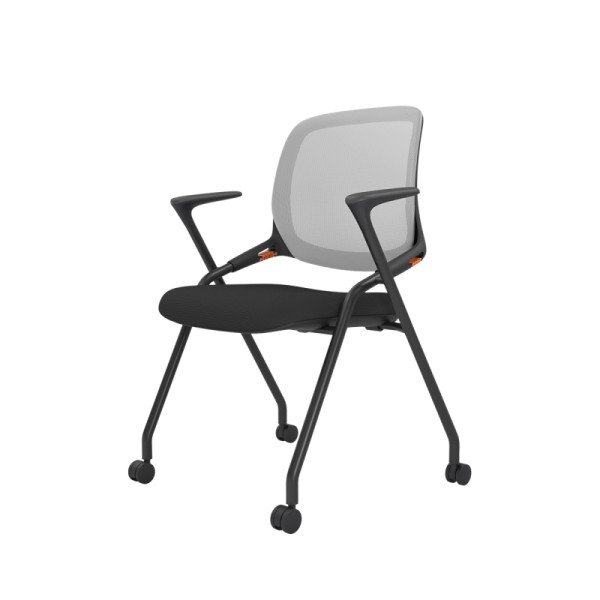 Schulungsstuhl ERGON schwarz-grau – ergonomisch. klappbar & mobil