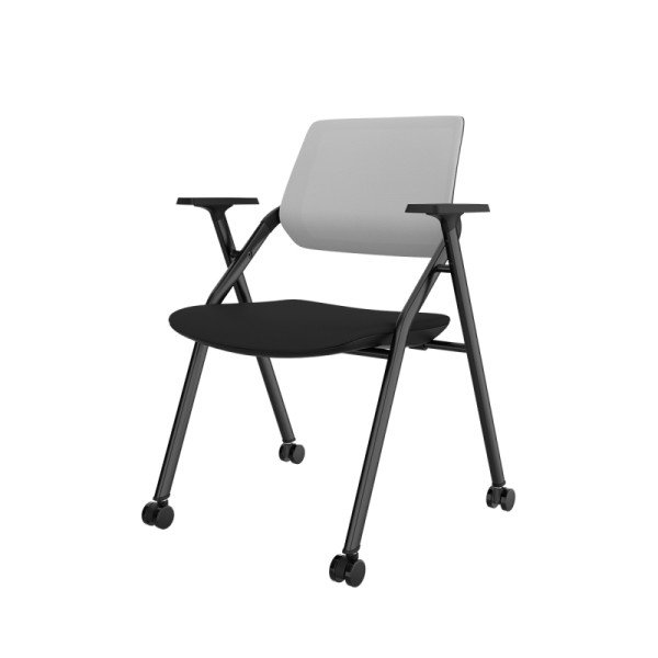 Schulungsstuhl OPTIMA CA schwarz-grau – mobil. leicht & klappbar für flexible Trainingsräume