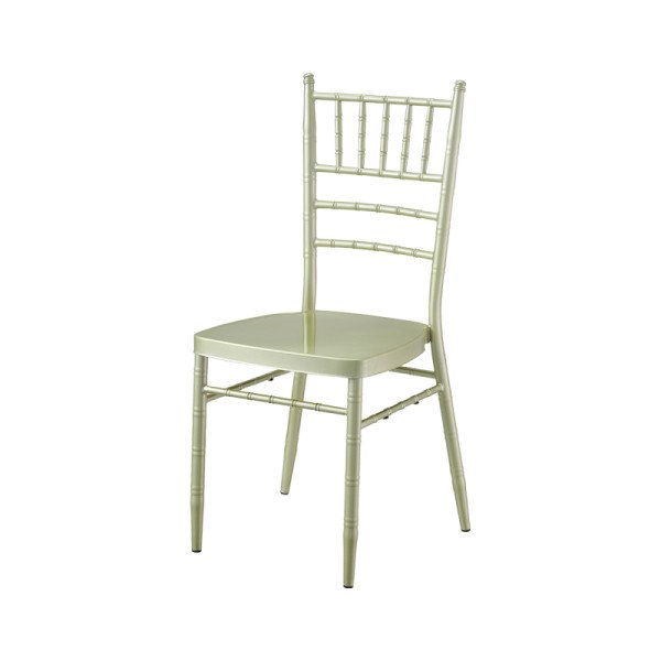 Metall-Hochzeitsstuhl Chiavari Tiffany Champagner – leicht. robust & UV-beständig