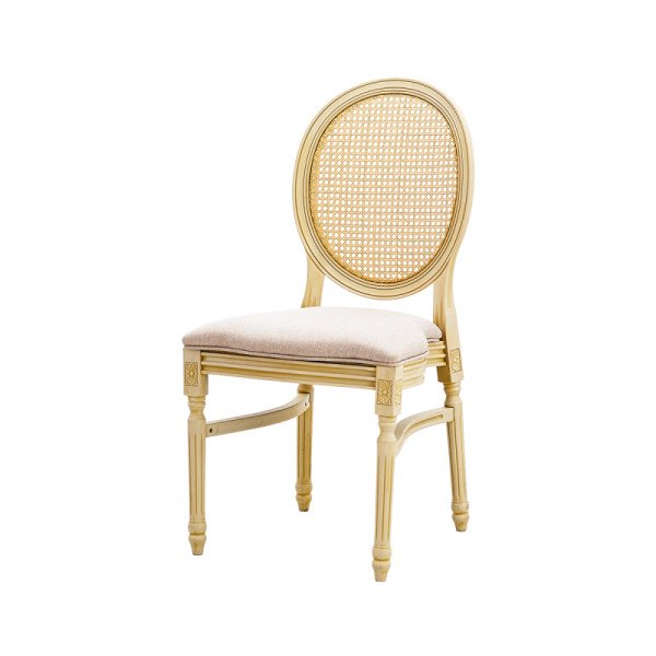 PALACE POLYWOOD Hochzeitsstuhl gebleicht – Eleganter. wetterfester Stuhl mit Holzstruktur und hohem Sitzkomfort