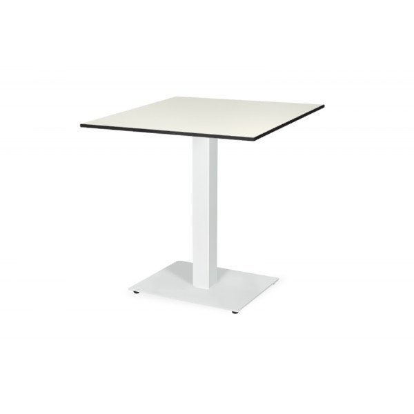 Biergartentisch ALFA 40x55 Weiß mit wetterfester HPL-Platte – robust & stabil für Innen & Außen