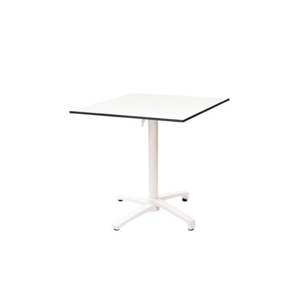 Biergartentisch CROSS COMFORT weiß mit HPL-Platten – robust. wetterbeständig & faltbar für HoReCa-Bereich