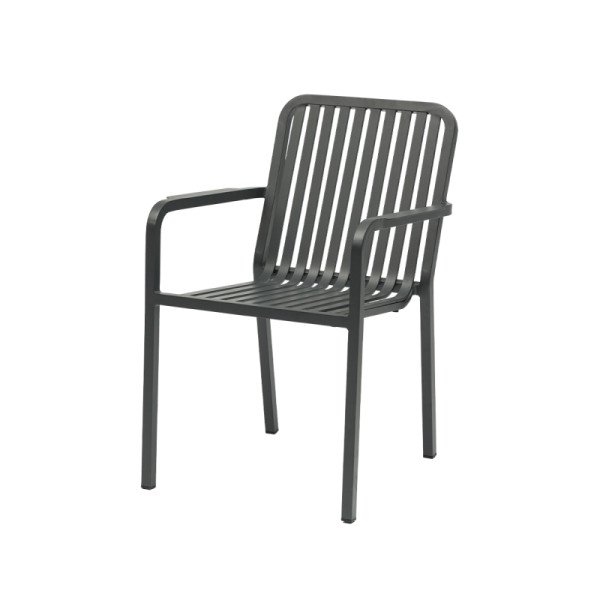 Aluminium Stuhl Purezza anthrazit – leichter. wetterfester Designstuhl mit Komfort