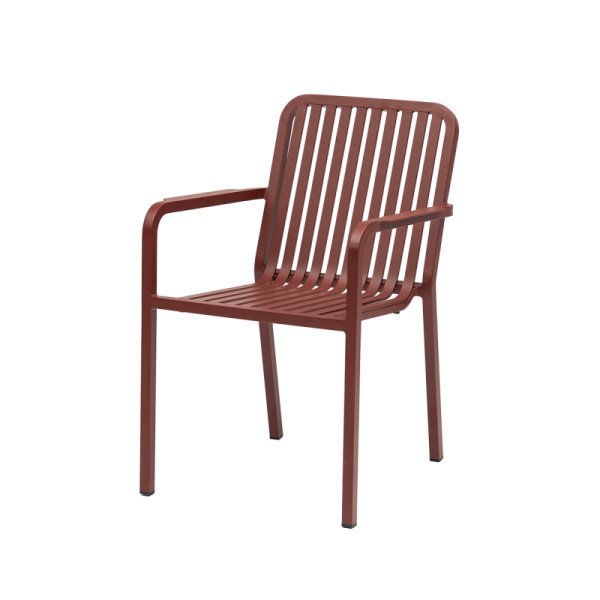 Aluminium Stuhl Purezza rot – leichter. wetterfester Designstuhl mit Komfort