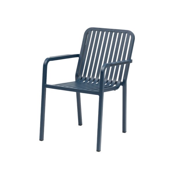 Aluminium Stuhl Purezza blau – leichter. wetterbeständiger Designstuhl mit Komfort