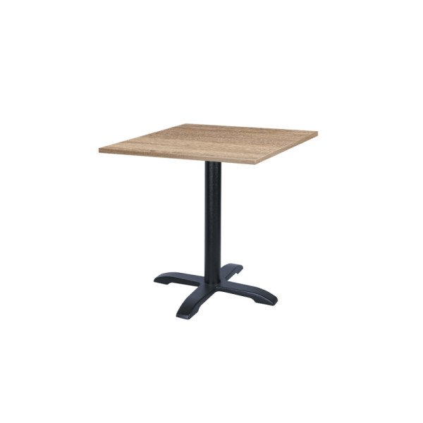 Bistrotisch CARVO mit Laminierte-Platten – Robuster Gusseisentisch für Gastronomie und Events