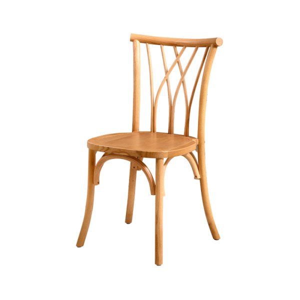 Holz Hochzeitsstuhl VIENNA in natürlichem Honig – Eleganter Wiener Stil für Ihre Hochzeit