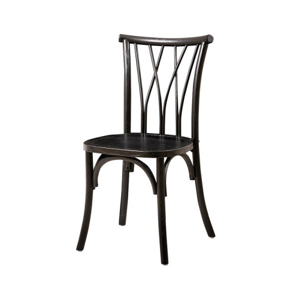 Holz Hochzeitsstuhl VIENNA schwarz – Eleganter Wiener Stil für Ihre Hochzeit