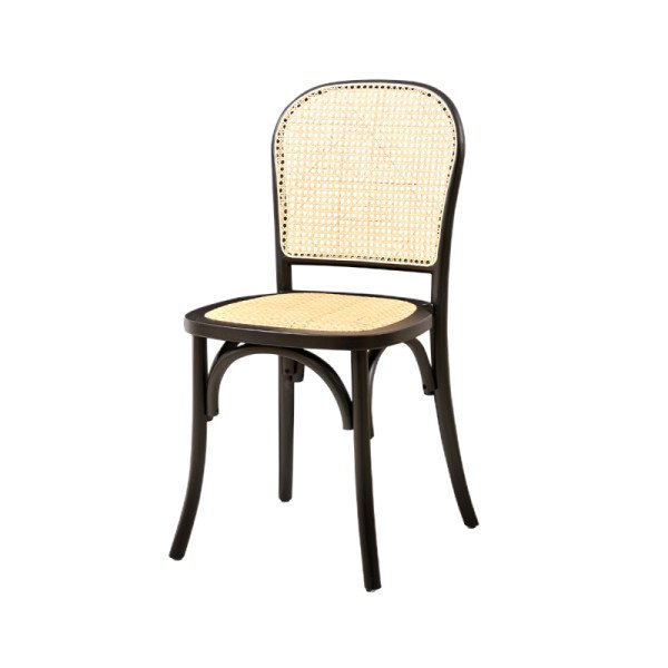 Holz Hochzeitsstuhl PALERMO schwarz – Mediterraner Stil & Komfort für Ihre Feier