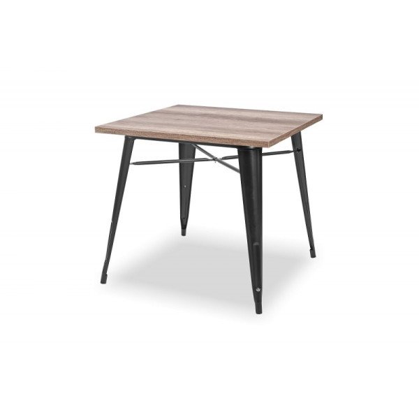 Bistrotisch PARIS 80x80 cm mit 28 mm laminiertem Tischplatte – inspiriert von Tolix