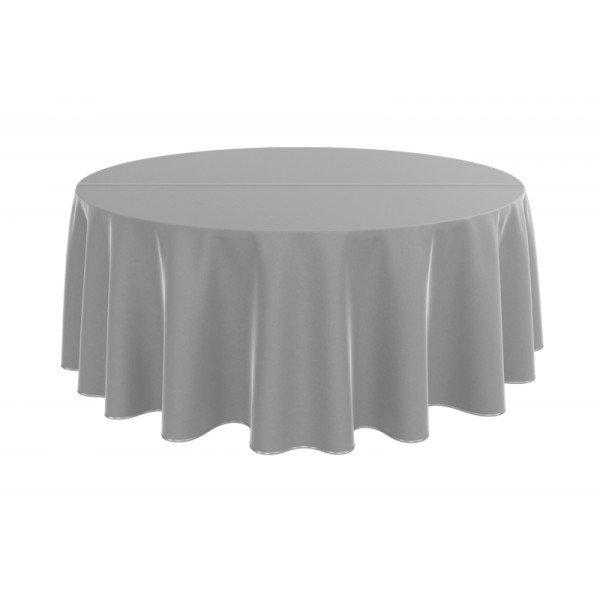 Tischdecke TB-200 fi320 cm hellgrau – fleckgeschützt. 100% Polyester. elegant & pflegeleicht
