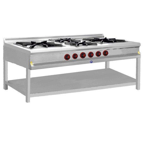 Gas stool stove - 50.08 kW - 2 large burners - 2 small burners