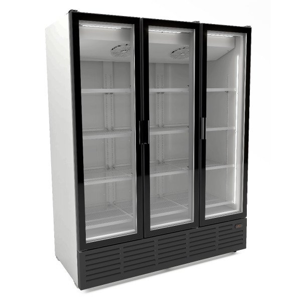 KÜHLSCHRANK 3 GLASTÜREN - WEISS 9002