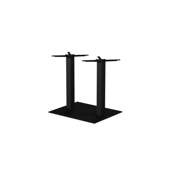 Tischgestell ALFA DUO XL – stabiles Stahlgestell mit verstellbaren Füßen. 73 cm hoch. schwarz