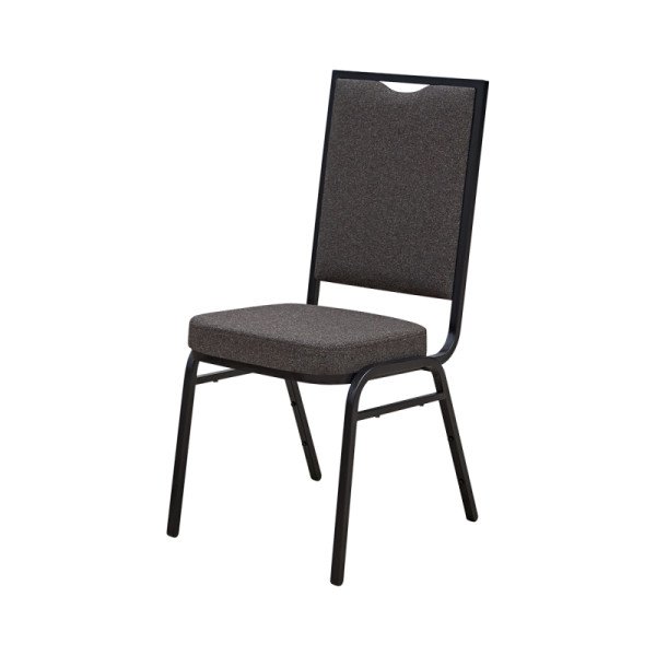 Stapelstuhl Mextra ALICANTE MODERN AM330 braun – eleganter Bankettstuhl mit robustem Stahlgestell und komfortabler Polsterung