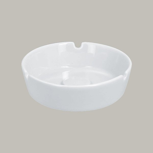 Aschenbecher aus robustem weißem Porzellan, Ø 12 cm, 12 Stück