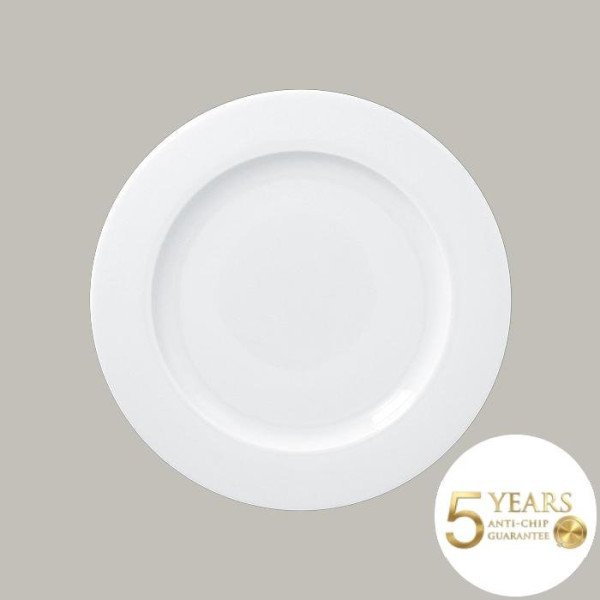 Teller flach mit Rand aus Porzellan, 24 cm, 12 Stück – RAK Porcelain Access Serie